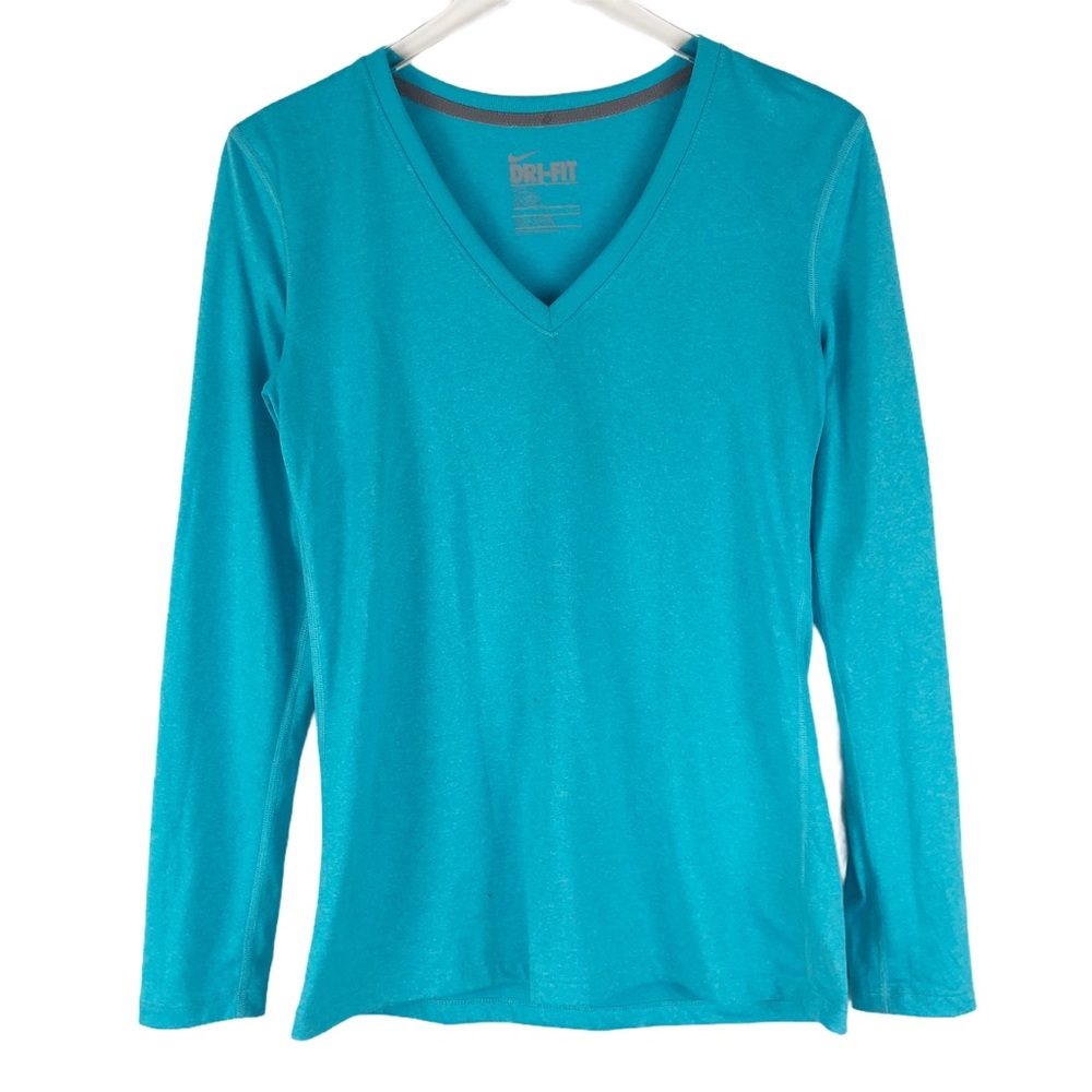 Nike Dri Fit Light Blue Long Sleeve Shirt
